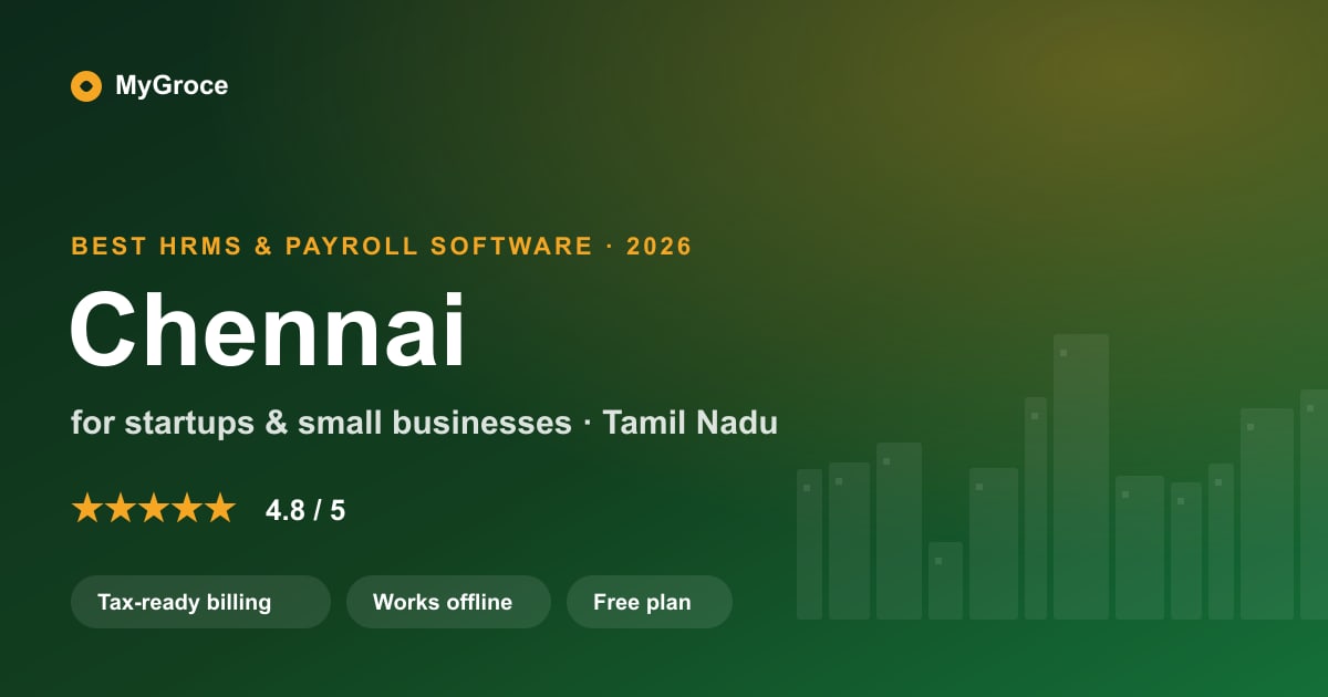 MyGroce HRMS & Payroll Software for businesses in Chennai, Tamil Nadu — 2026