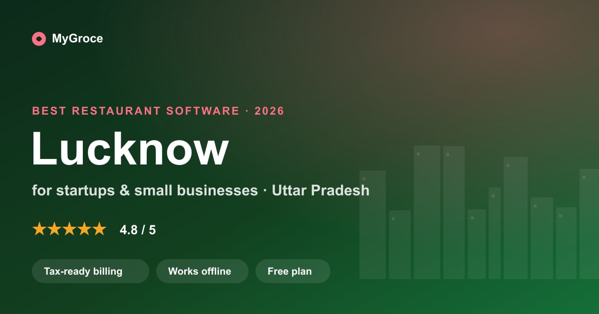MyGroce Restaurant & Cafe POS Software for businesses in Lucknow, Uttar Pradesh — 2026